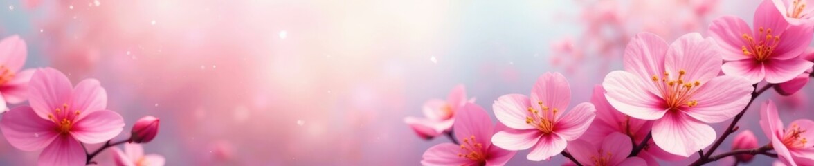 Obraz premium Abstract brushstroke background with pastel colors of blooming flowers, petals, abstract, soothing