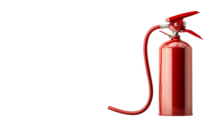 Red fire extinguisher, essential safety equipment for emergency fire protection and prevention