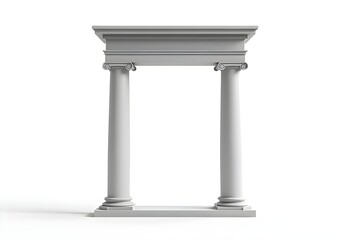Obraz premium Elegant Classical Archway with Smooth Columns and a Gentle Curve