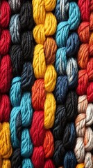 Colorful yarn texture background