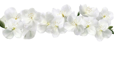 Obraz premium A beautiful arrangement of delicate white flowers, perfect for adding a touch of elegance to your project.