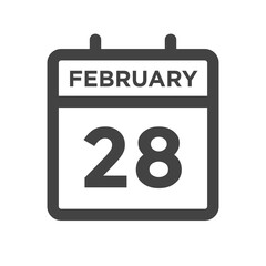 February 28 Calendar Day or Calender Date Deadline or Appointment