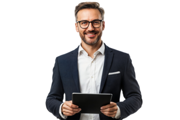 businessman with tablet