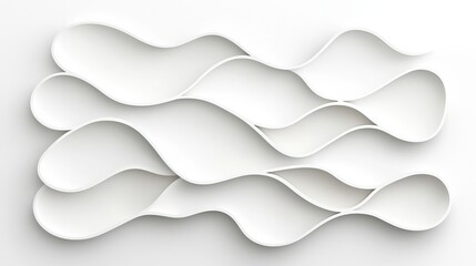Abstract White Wave Pattern Design for Modern Wall Art and Interior Decoration Ideas