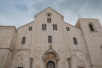Obraz premium Pontifical Basilica of Saint Nicholas, Bari, Puglia, Italy. Roman Catholic Church.