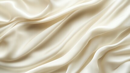 Obraz premium Elegant Draped Cream Colored Silk Fabric Texture