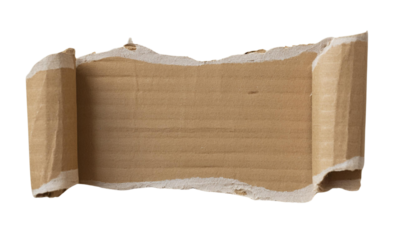 Torn Ripped Cardboard isolated on transparent background