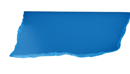 Torn Blue Paper isolated on transparent background