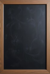 Elegant Black Chalkboard with Wooden Frame, Perfect for Creative Messages
