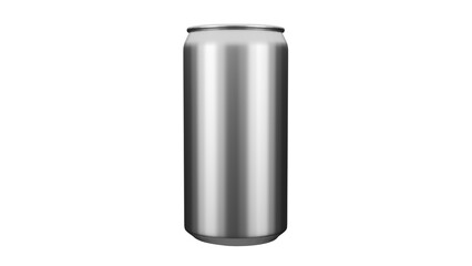 Metal can illustration of 3D realistic container for soda, energy drink, lemonade or beer.