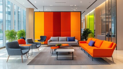 Luxury Office Lounge with Modern Aesthetic