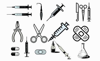 Medical icon Hospital Healthy art vector