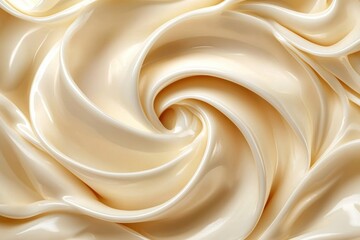 Fototapeta premium Exploring the Luxurious Satin Texture of Yoghurt Ice Cream