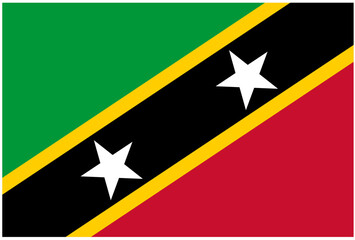 vektor flag of saint kitt and nevis