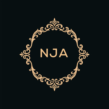NJA creative minimalist letter logo.