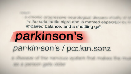 A close-up of the word 