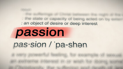 A close-up of the word 