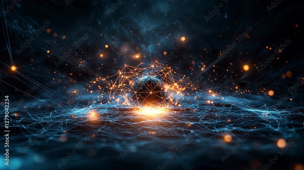 Aufkleber energy democratization visualization innovative energy solutions digital realm abstract art experime