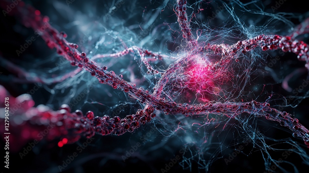 Poster Artistic exploration of dna manipulation abstract visualizations in a creative digital environment