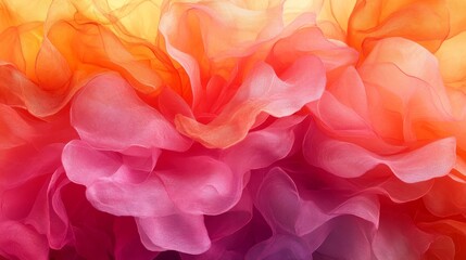 Fototapeta premium Abstract colorful fabric texture with soft, flowing folds and ombre effect.