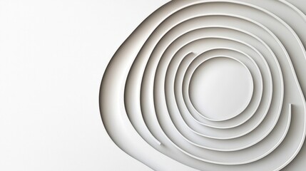 Obraz premium Abstract Paper Layers Create Spiral Design for Minimalist Background Decoration