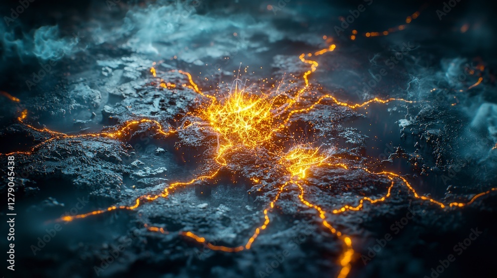 Poster ethereal map of human migration patterns digital art abstract environment artistic perspective clima