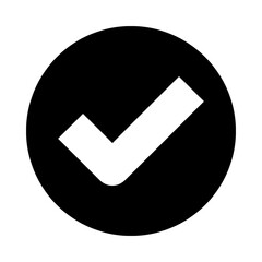 Vector check mark icon, isolated on a transparent background. Perfect for approvals, confirmations, to-do lists, and UI design elements.

