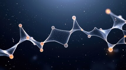 Naklejka premium Abstract representation of molecular structures and connections in a scientific background