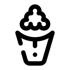 Icon Popcorn With Style Outline