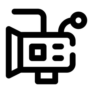 recommend clip art: Icon Video Camera With Style Outline