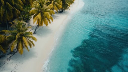 Tropical Beach Paradise Palm Trees Ocean Shore