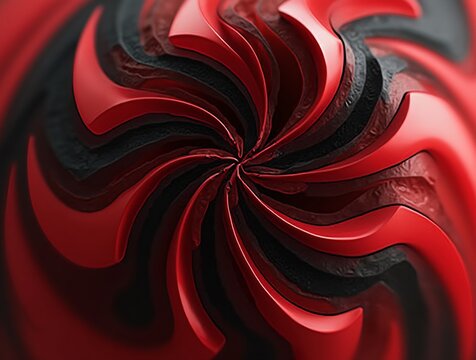 Dynamic design with geometric shapes that seem to rotate around the center