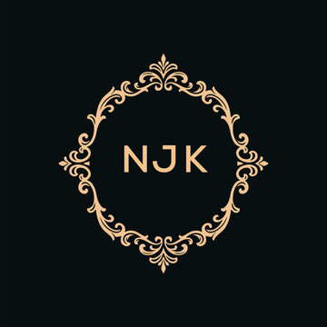 NJK Letter Initial Logo Design Template Vector Illustration