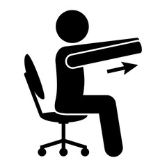 A silhouette of a man sitting stylishly at a table and chair, isolated on a transparent PNG background, perfect for modern designs, presentations, and creative projects.

