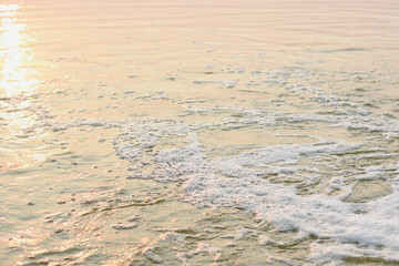 Splashing water from man-made water pumps