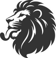 A lion sticking out its tongue playfully vector