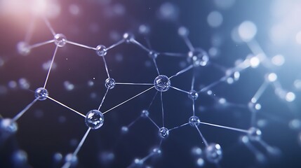 Obraz premium Futuristic particle physics dashboard image featuring molecular structures and dynamic visuals.