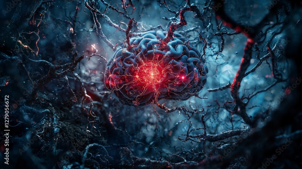 Poster Exploring digital surrealism cybernetic augmentation of emotion and memory in a macro environment