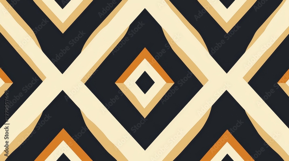 Poster creating bold and geometric seamless patterns design studio digital artwork modern environment aesth