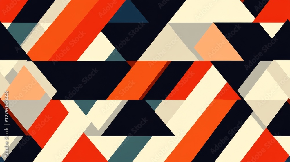 Poster creating bold and geometric seamless patterns art studio digital artwork creative space close-up mod