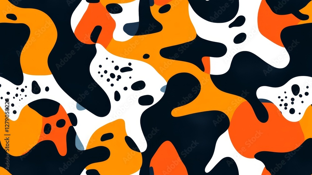 Poster creating a bold seamless pattern with large irregular shapes design studio graphic artwork creative 