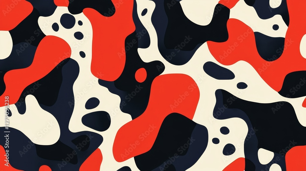 Poster create a bold seamless pattern with large irregular shapes graphic design digital art studio creativ