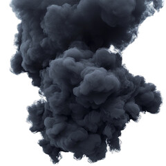 Fototapeta premium Dark Smoke Cloud billowing ominously mysterious abstract art
