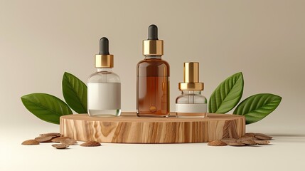 clear glass dropper bottles filled with olive oil