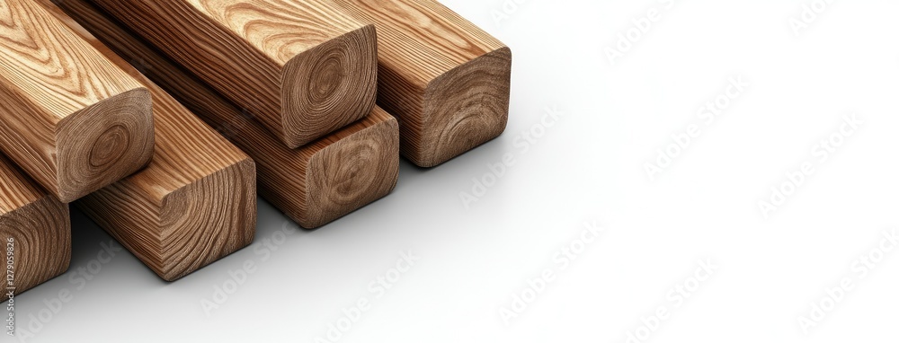 Poster wooden planks arranged in an artistic composition displaying fine grain and texture, ideal for const