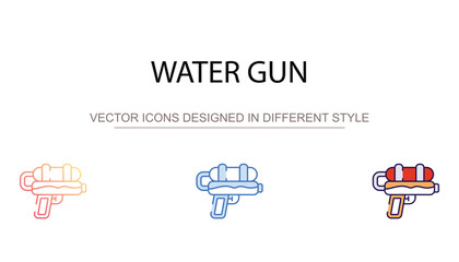 Water gun icon design with white background stock illustration