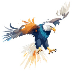 Fototapeta premium Eagle Vector Art with Vibrant Colour Illustration