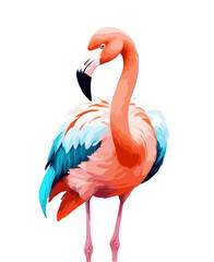 Obraz premium Flamingo Vector Art with Vibrant Colour Illustration