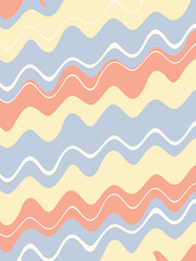 Blue yellow doodle abstract background. Illustration for banner, poster, card