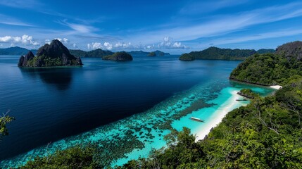 Fototapeta premium Breathtaking scenic view of adang rawai islands thailand landscape photography tropical paradise